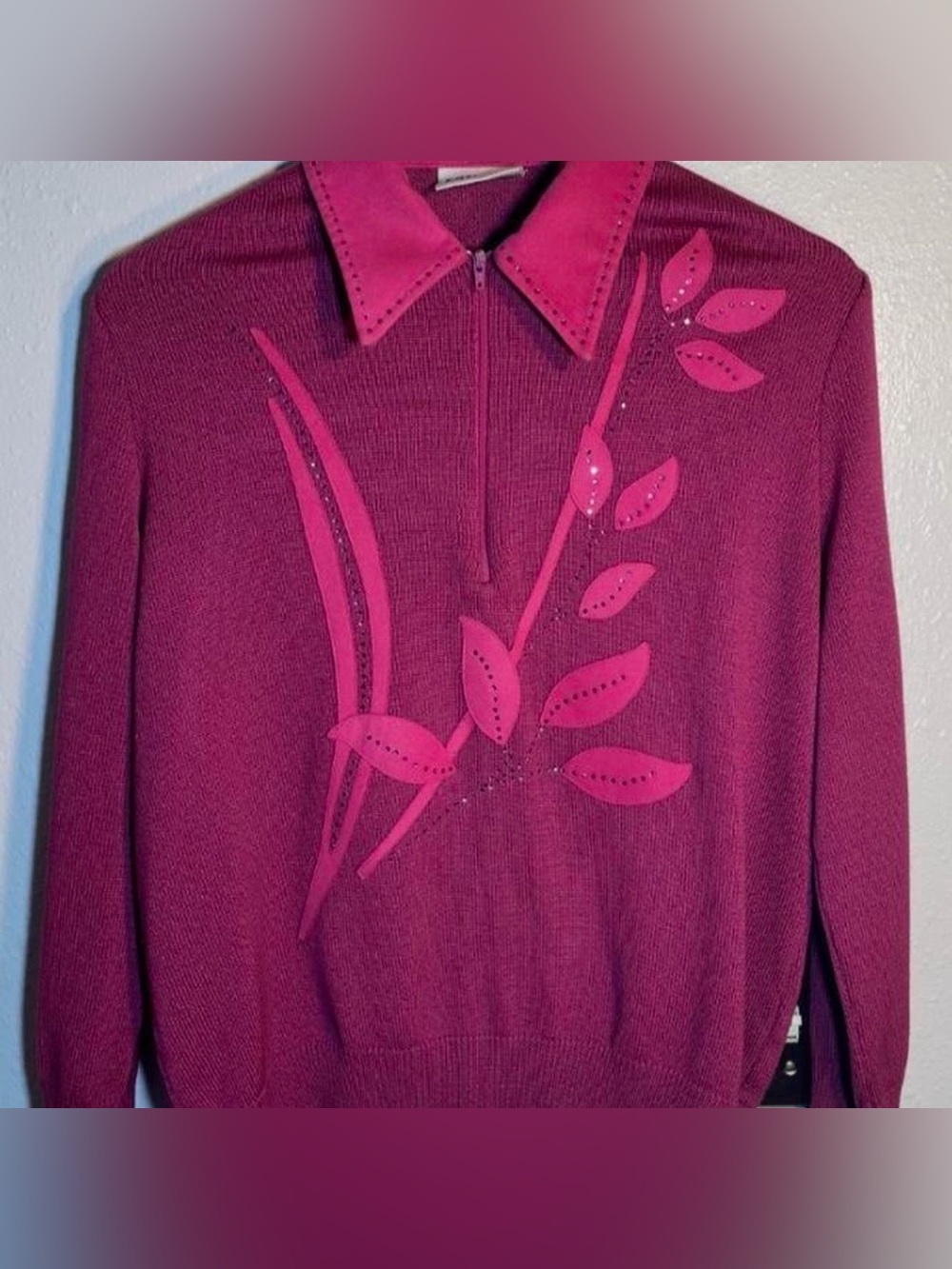 Rare late 80s/early 90s Philippe Marques statement jacket in rich violet knit.